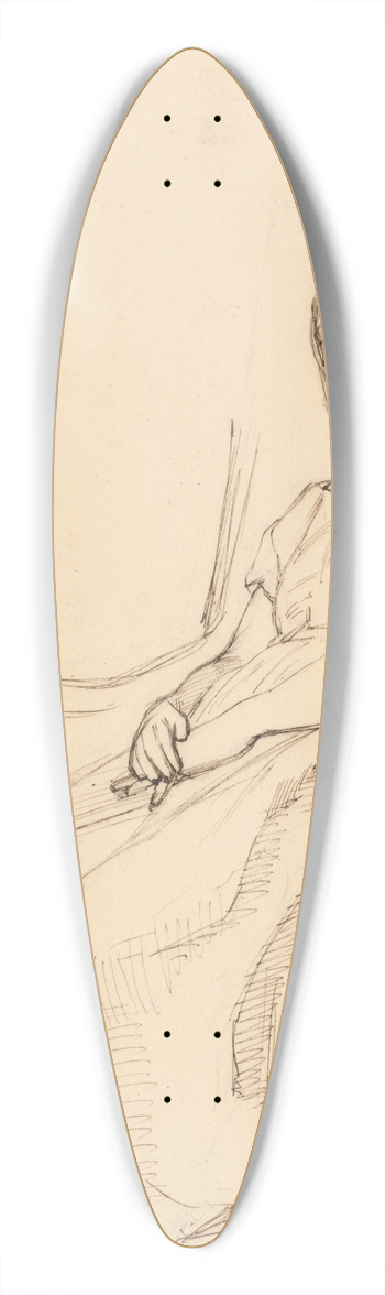 Daniel Maclise - Study of a Young Girl, Seated 39.3 inch art pintail longboard deck