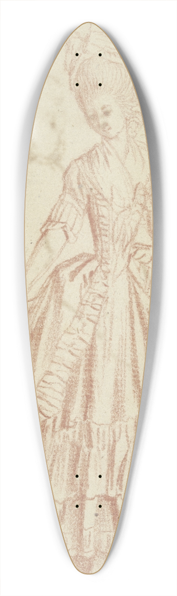 Daniel Nikolaus Chodowiecki - Stehende Dame, von vorne gesehen 39.3 inch art pintail longboard deck