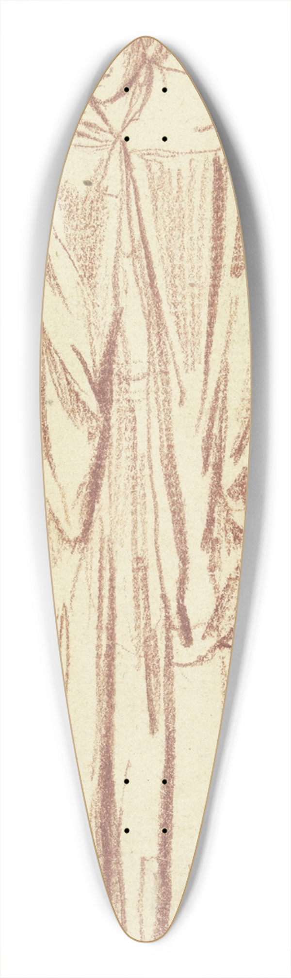 Daniel Nikolaus Chodowiecki - Stehende Frau von vorne gesehen, an einen Pfeiler gelehnt, die rechte Hand an die Stirn haltend 39.3 inch art pintail longboard deck