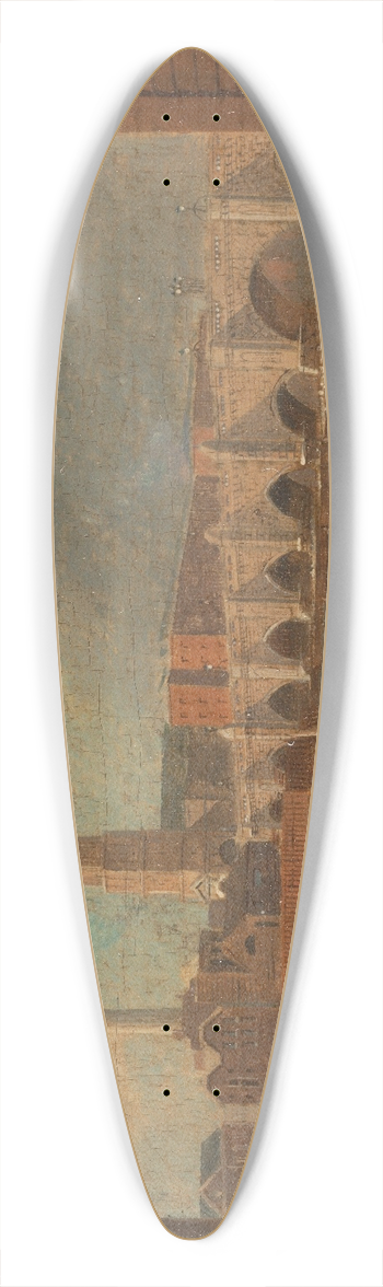 Daniel Turner - A View of London Bridge 39.3 inch art pintail longboard deck