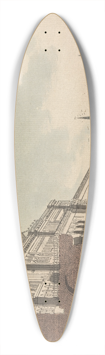 Daniel Turner - Somerset House and the Adelphi from the River 39.3 inch art pintail longboard deck