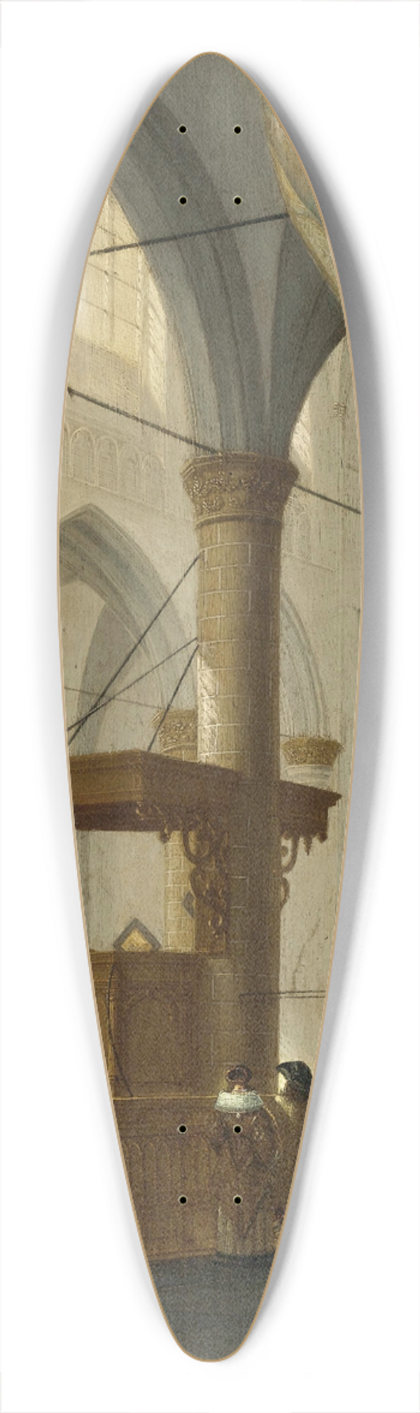 Danil de Blieck - Interior Of The Grote Kerk, Dordrecht 39.3 inch art pintail longboard deck