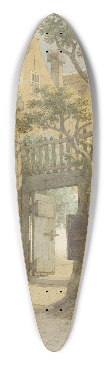Danil Kerkhoff - Binnenplaats van een hofje te Amsterdam 39.3 inch art pintail longboard deck