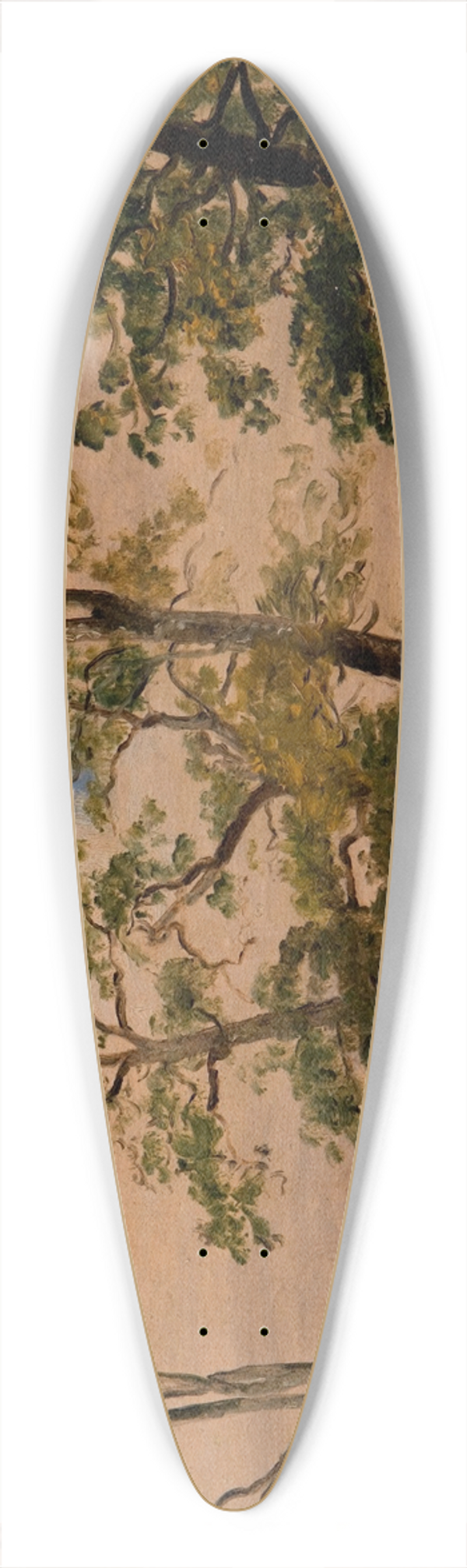 Dankvart Dreyer - Landscape with free-standing trees 39.3 inch art pintail longboard deck