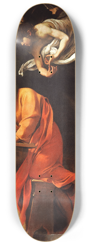 Caravaggio - Saint Matthew and the angel 8.25 inch art skate deck