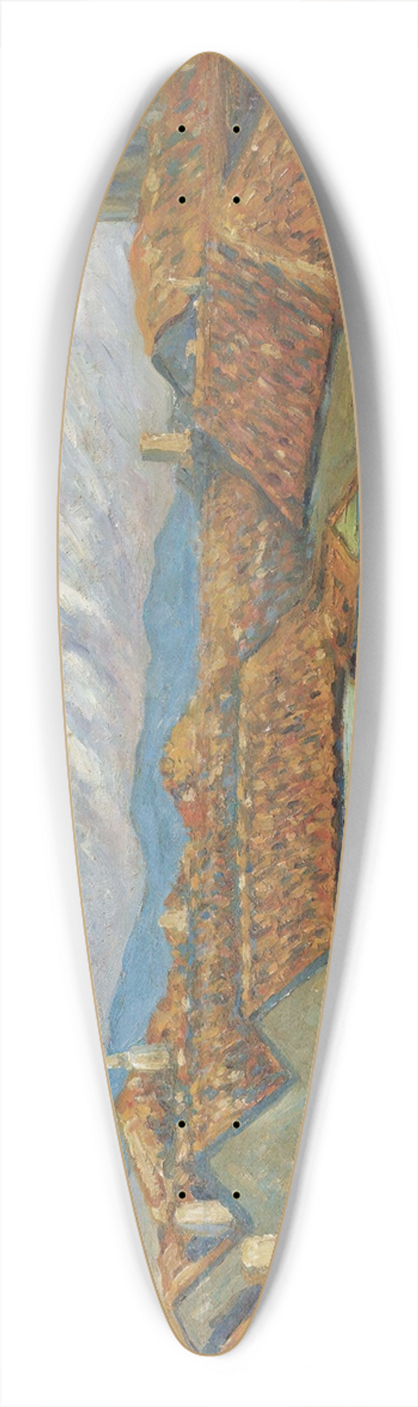 Daro de Regoyos - Rentera and the mountains ofAya 39.3 inch art pintail longboard deck