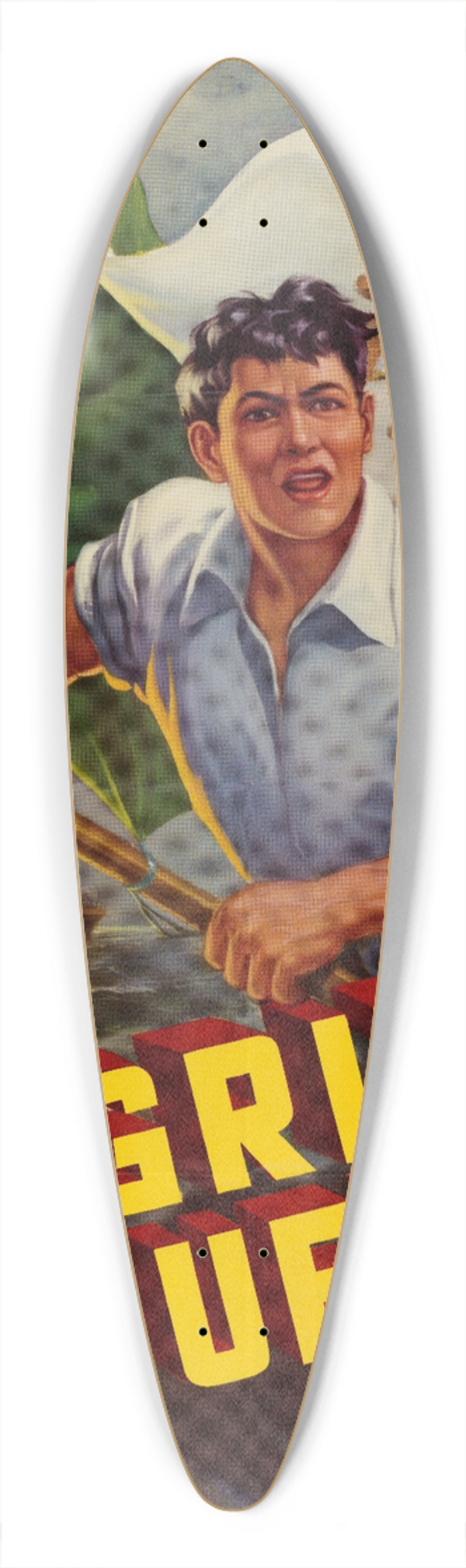 David Arreola - El Grito de Guerra 39.3 inch art pintail longboard deck