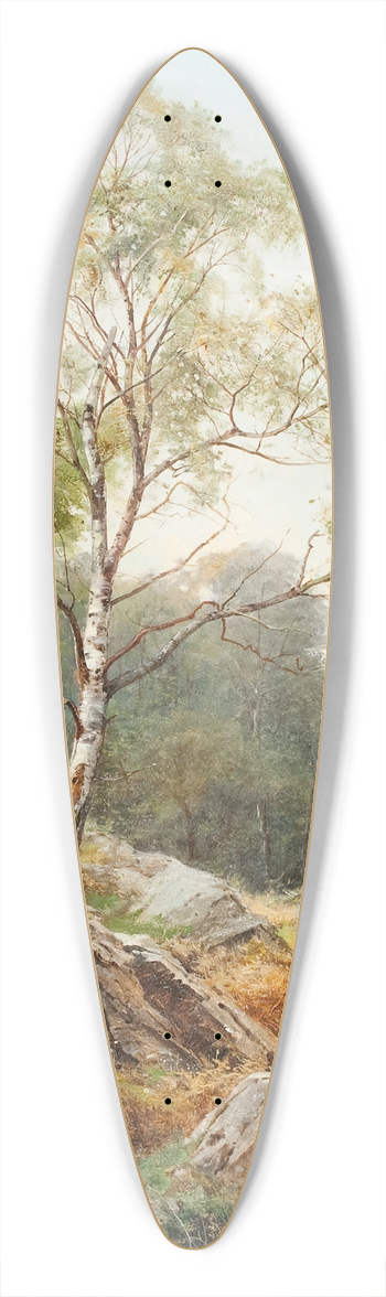David Bates - In Glen Falloch 39.3 inch art pintail longboard deck