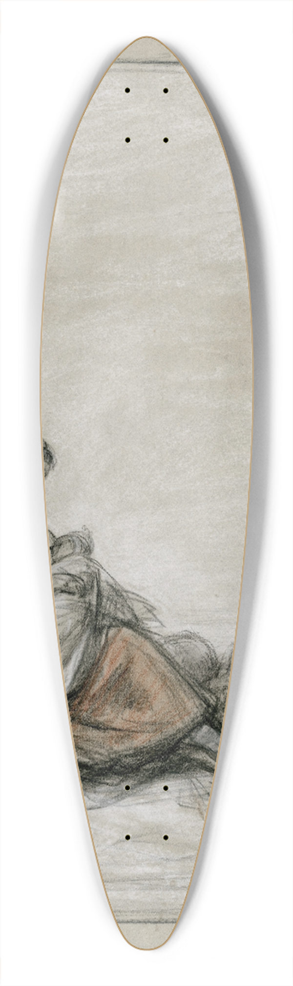 David Bles - Woman breastfeeding her baby 39.3 inch art pintail longboard deck