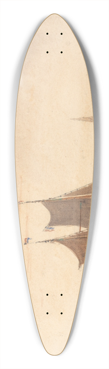 David Cox - Antwerp, Morning 39.3 inch art pintail longboard deck