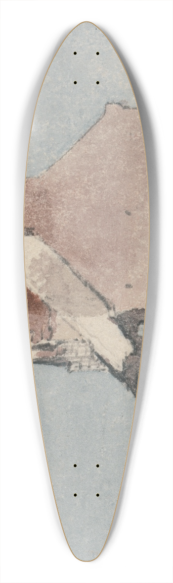 David Cox - Cottage at Northfleet, Kent 39.3 inch art pintail longboard deck