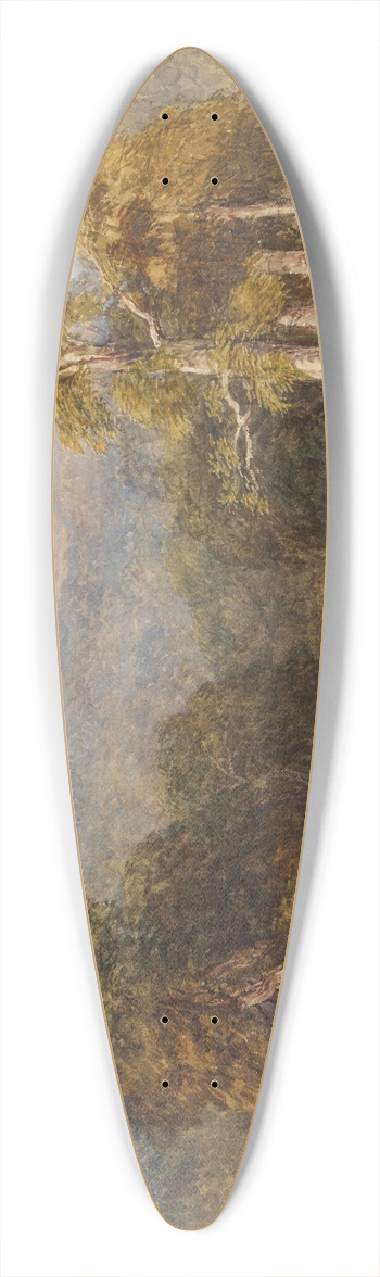 David Cox Jnr - Junction of the Llugwy and Conway 39.3 inch art pintail longboard deck
