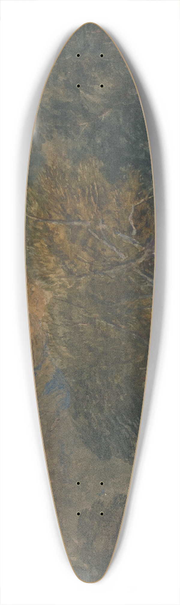 David Cox - On the Conway River, North Wales 39.3 inch art pintail longboard deck