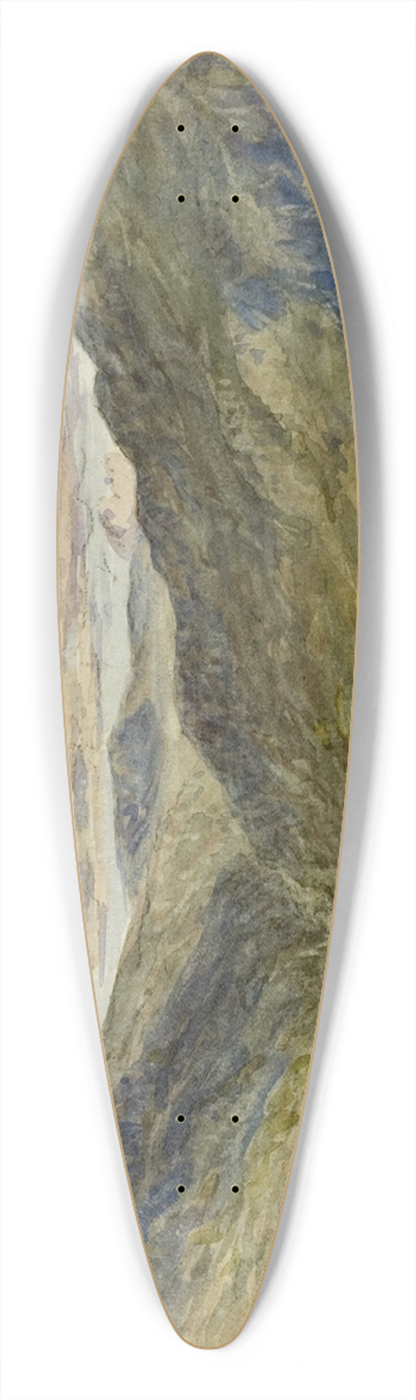 David Cox - View in Wales 39.3 inch art pintail longboard deck