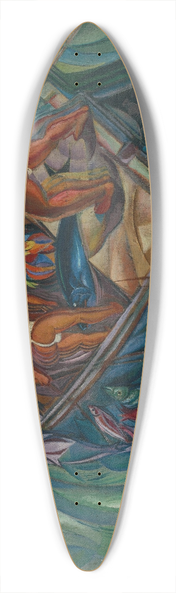 David Davidovich Burliuk - South SeaFishermen 39.3 inch art pintail longboard deck