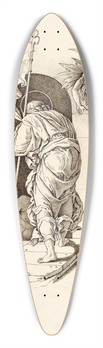David Humbert de Superville - Christ in Limbo 39.3 inch art pintail longboard deck
