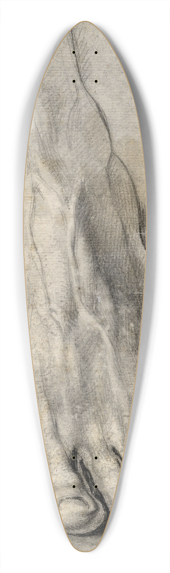David Humbert de Superville - Een voet, met opgeheven hiel 39.3 inch art pintail longboard deck