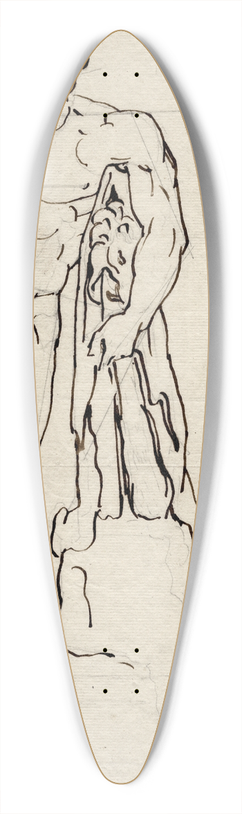 David Humbert de Superville - Hercules Farnese. 39.3 inch art pintail longboard deck