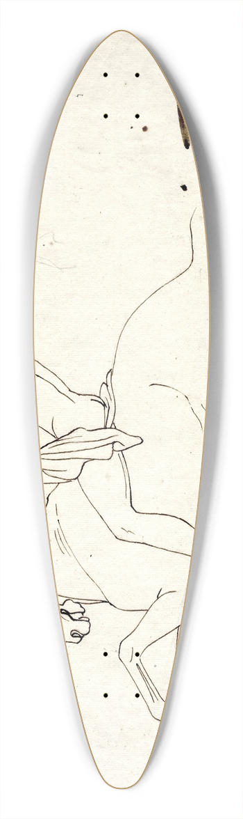 David Humbert de Superville - Horseman, after the north frieze of the Parthenon 39.3 inch art pintail longboard deck