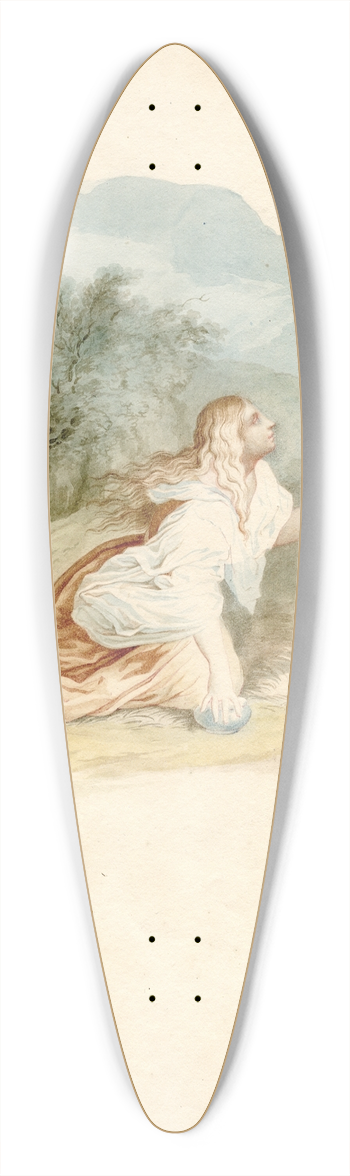 David Humbert de Superville - Mary Magdalene 39.3 inch art pintail longboard deck