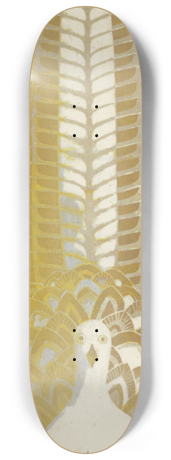 Carel Adolph Lion Cachet - Decoratief ontwerp met een liervogel 8.25 inch art skate deck