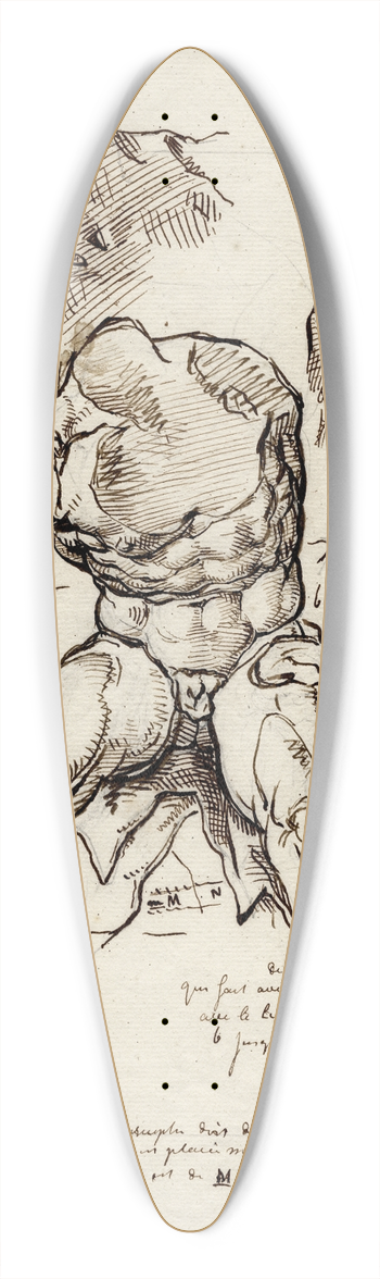 David Humbert de Superville - The Torso Belvedere 39.3 inch art pintail longboard deck
