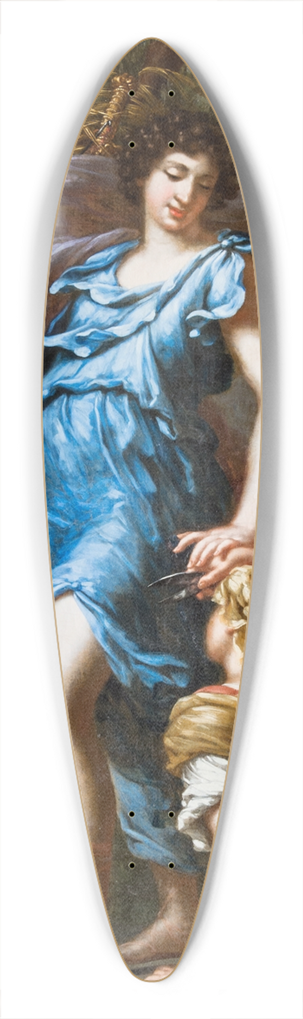 David Klcker Ehrenstrahl - King Charles XIs guardian angel. Allegory 39.3 inch art pintail longboard deck