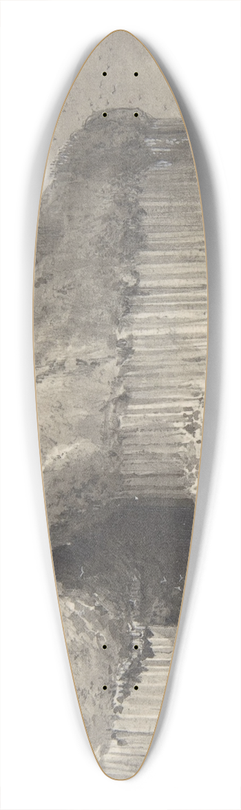 David Octavius Hill - View of Fingals Cave 39.3 inch art pintail longboard deck