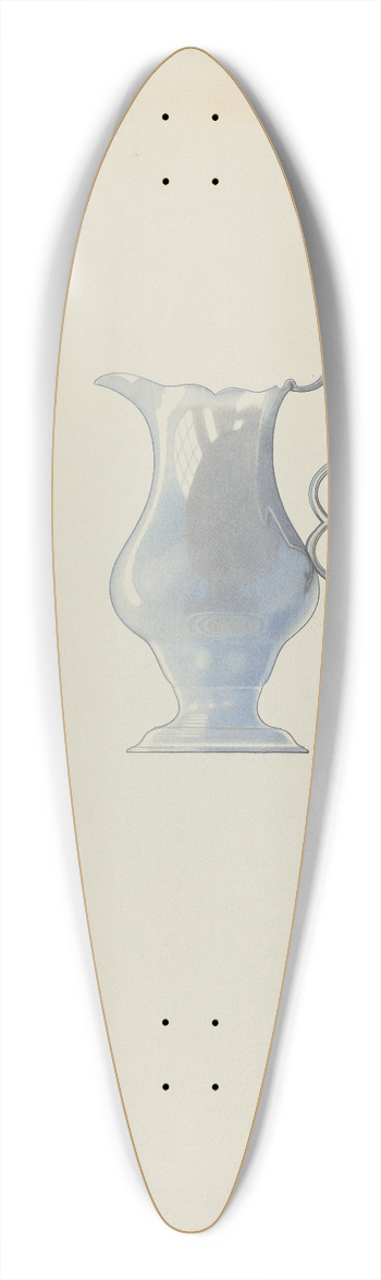 David P Willoughby - Silver Pitcher 39.3 inch art pintail longboard deck