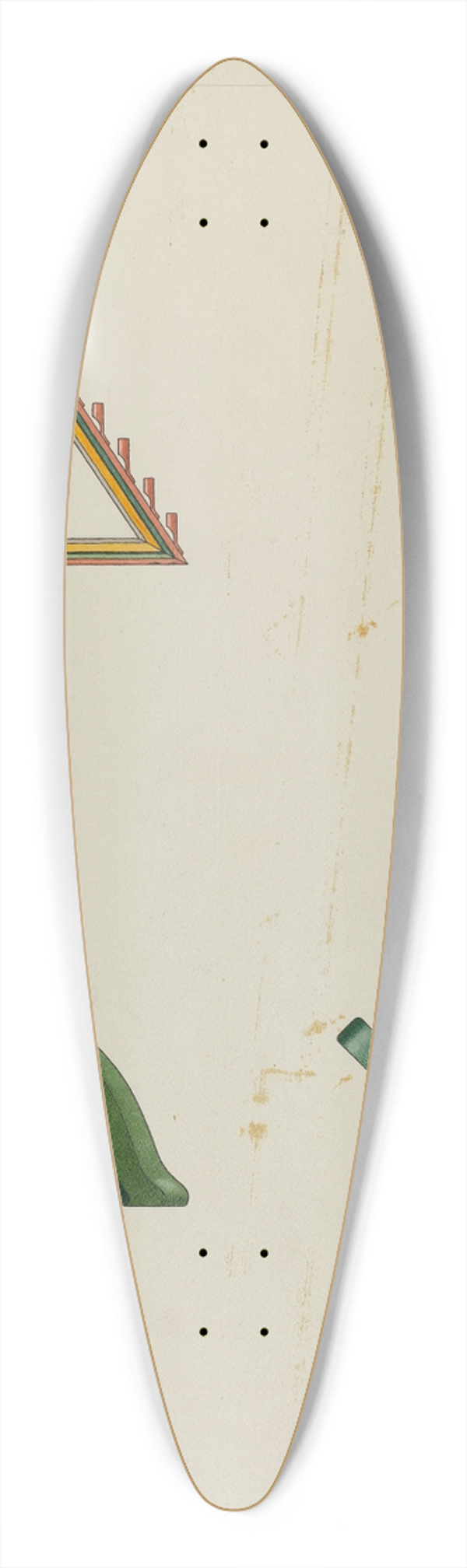 David P Willoughby - Tenebrae Candelabra 39.3 inch art pintail longboard deck