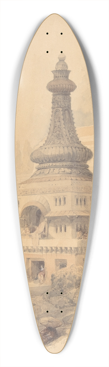 David Roberts - Oriental Scene 39.3 inch art pintail longboard deck