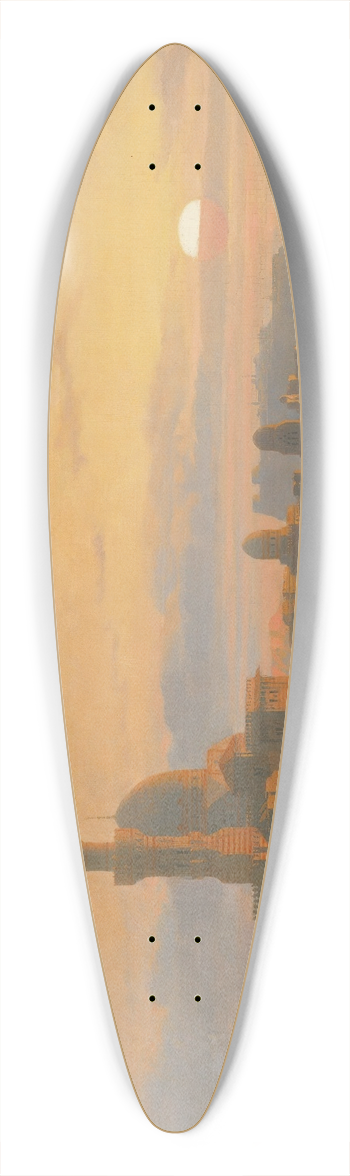 David Roberts - Procession before the tombs of the Caliphs, Grand Cairo 39.3 inch art pintail longboard deck