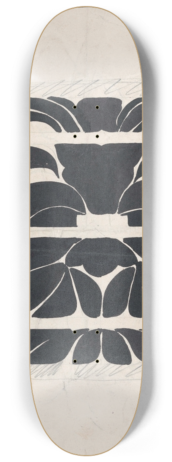 Carel Adolph Lion Cachet - Ontwerp voor de voorkant van een boekband met bloemmotief 8.25 inch art skate deck