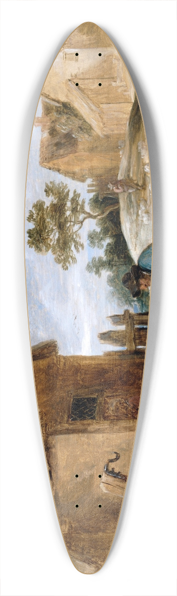 David Teniers The Younger - A Peasant eating Mussels 39.3 inch art pintail longboard deck