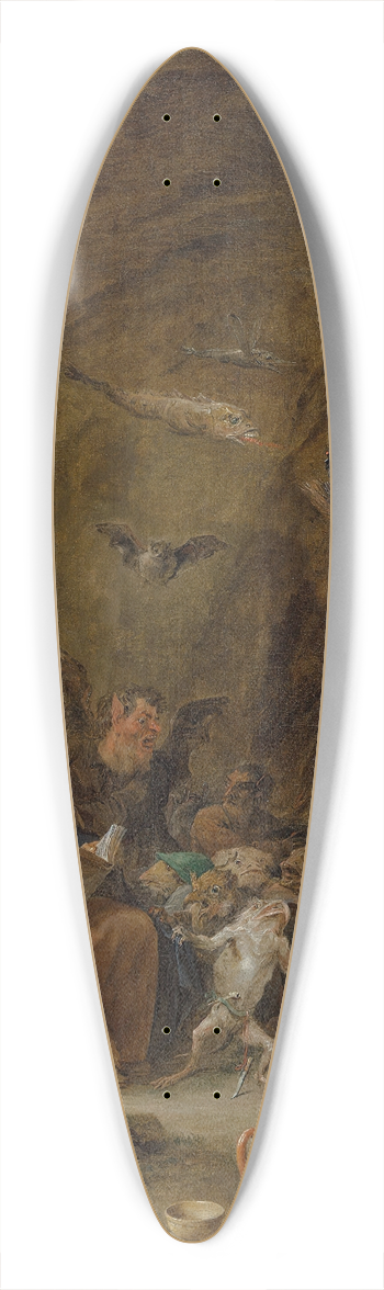 David Teniers The Younger - The Temptation of Saint Anthony 39.3 inch art pintail longboard deck