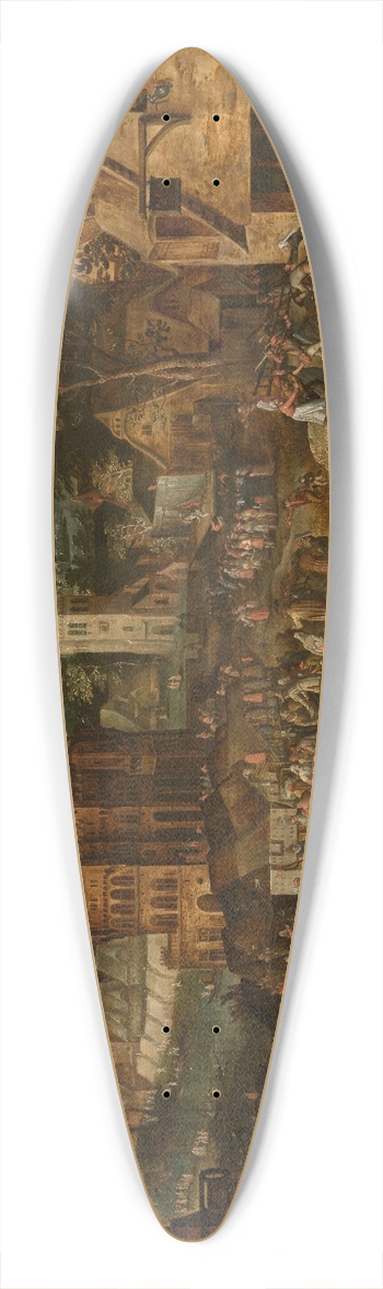 David Vinckboons - Village Fair 39.3 inch art pintail longboard deck