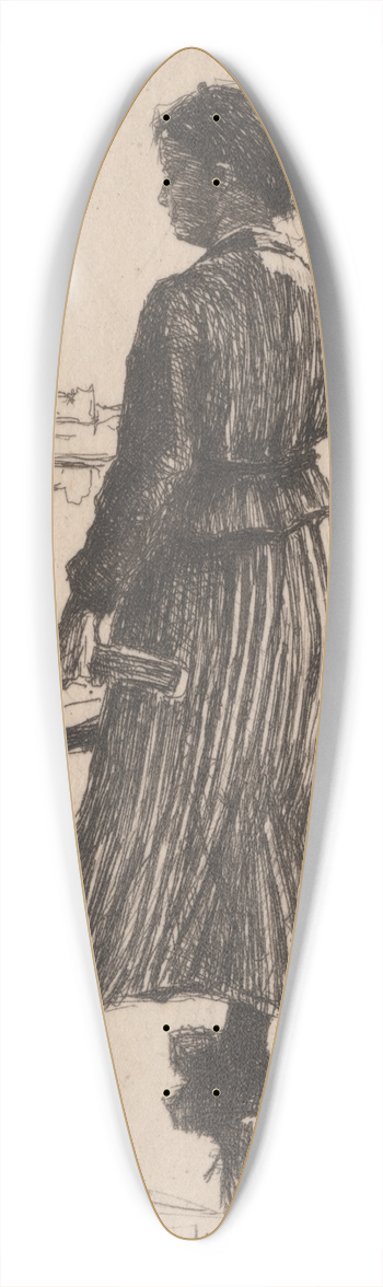 David Young Cameron - Across the Sands 39.3 inch art pintail longboard deck