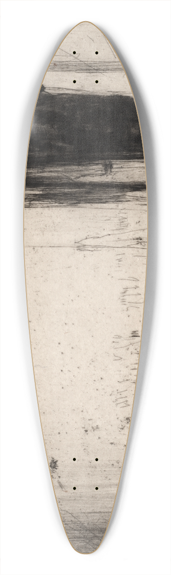 David Young Cameron - Afterglow on the Findhorn 39.3 inch art pintail longboard deck