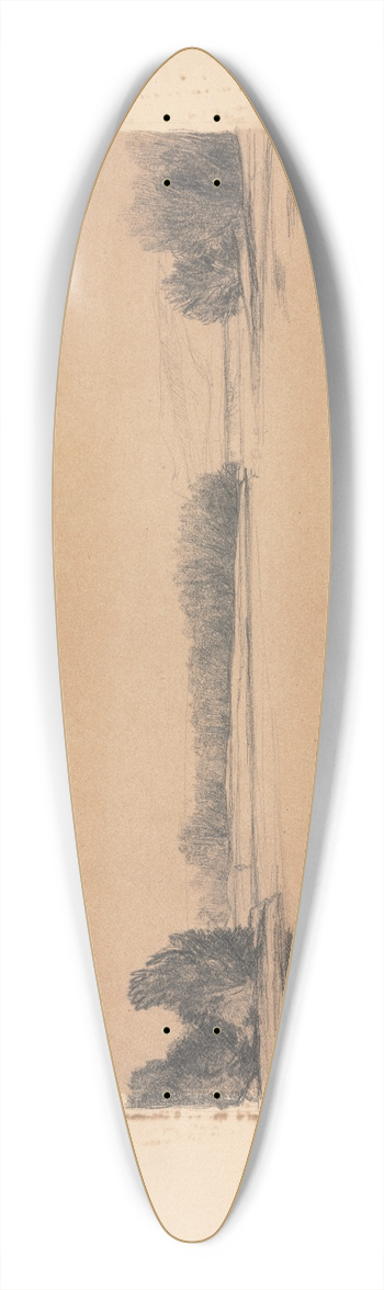 David Young Cameron - A Scottish River 39.3 inch art pintail longboard deck