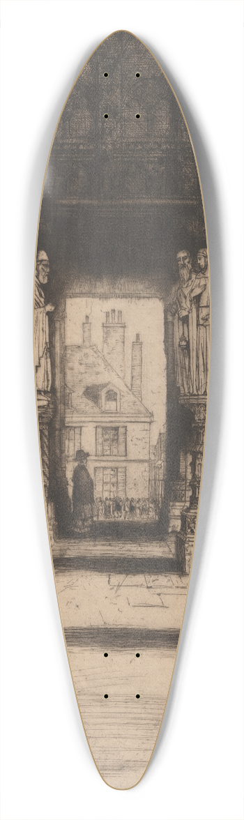 David Young Cameron - Chartres 39.3 inch art pintail longboard deck
