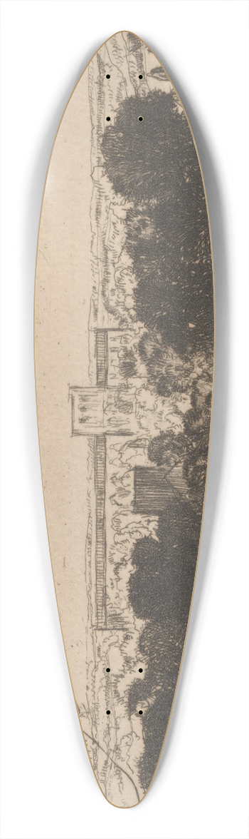 David Young Cameron - Distant View of Winchester and St. Cross 39.3 inch art pintail longboard deck