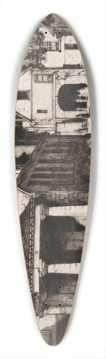 David Young Cameron - Old Museum, Beauvais 39.3 inch art pintail longboard deck