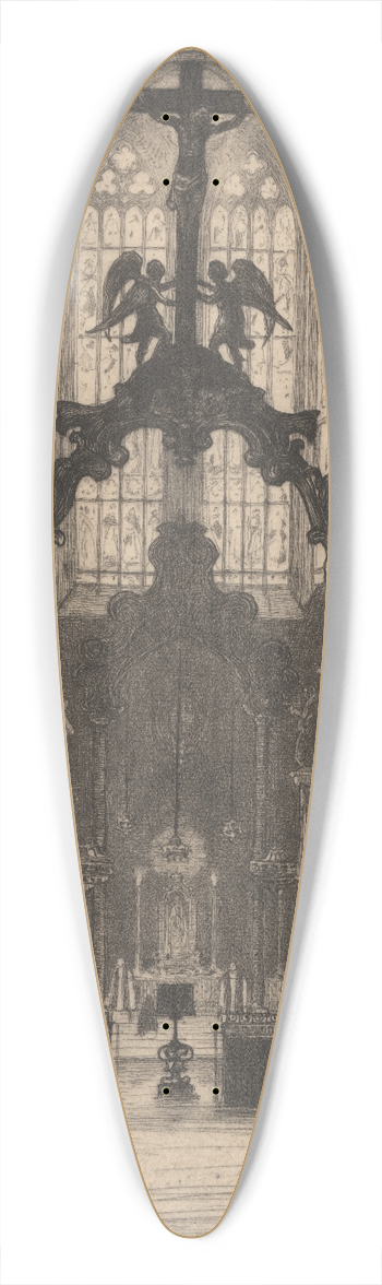 David Young Cameron - The Crucifix 39.3 inch art pintail longboard deck