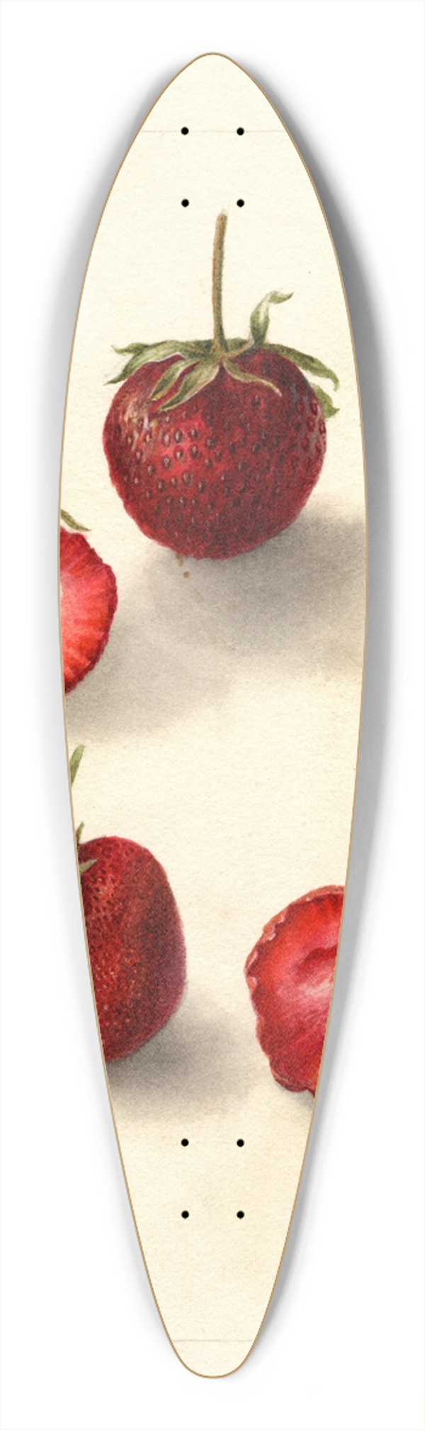 Deborah Griscom Passmore - Fragaria: Maynor 39.3 inch art pintail longboard deck