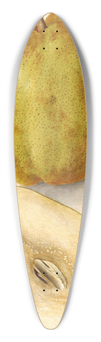 Deborah Griscom Passmore - Pyrus communis: Kieffer 39.3 inch art pintail longboard deck