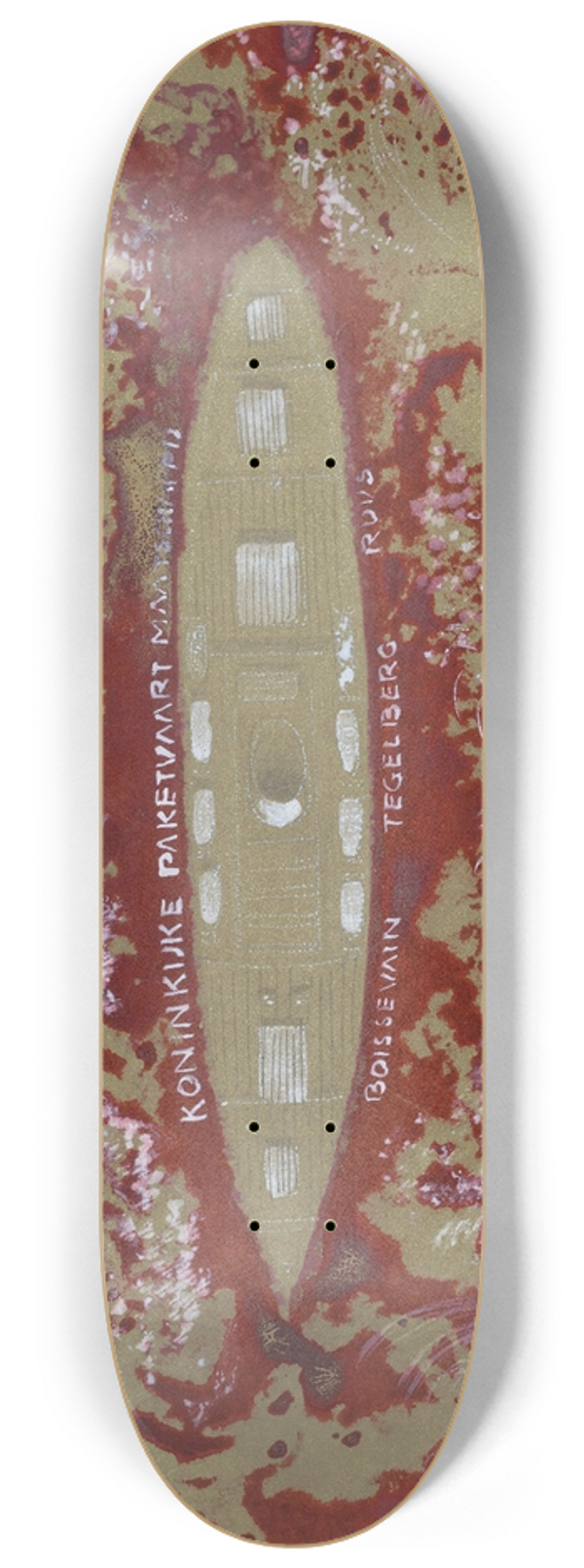 Carel Adolph Lion Cachet - Ontwerp voor vignet van de Koninklijke Paketvaart Maatschappij 8.25 inch art skate deck