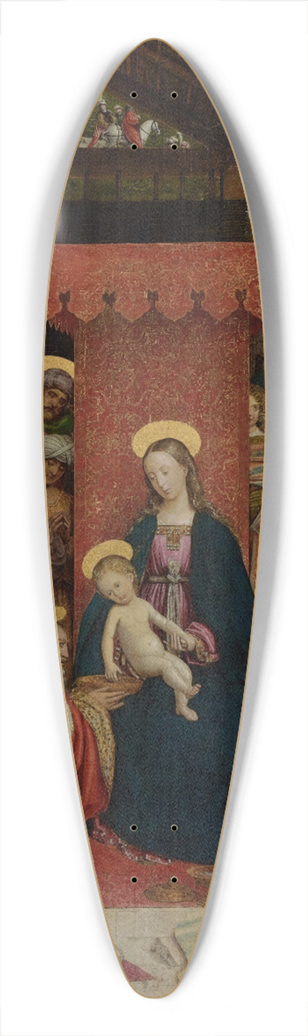 Defendente Ferrari - Adoration of the Magi 39.3 inch art pintail longboard deck