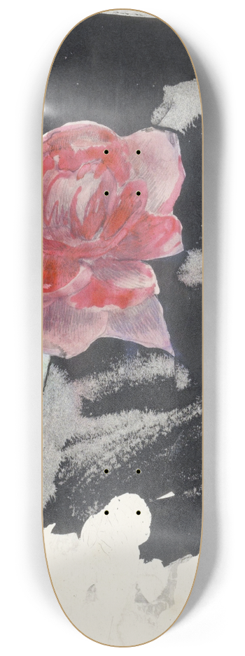 Carel Adolph Lion Cachet - Rode roos 8.25 inch art skate deck