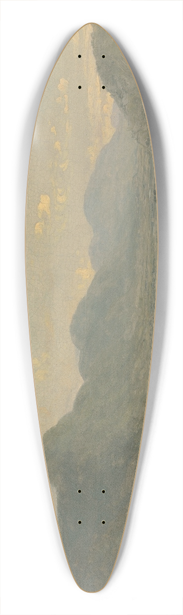 Dewitt Clinton Boutelle - Extensive Landscape with Broad Valley and Distant Mountains 39.3 inch art pintail longboard deck