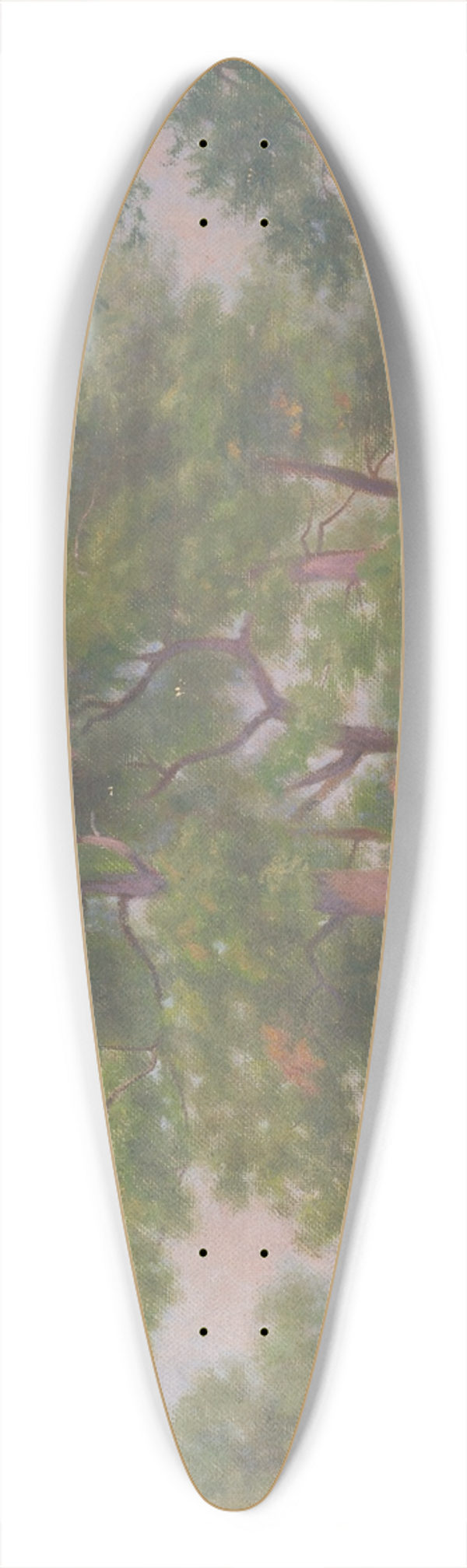 Dezider Czlder - Landscape with Trees 39.3 inch art pintail longboard deck